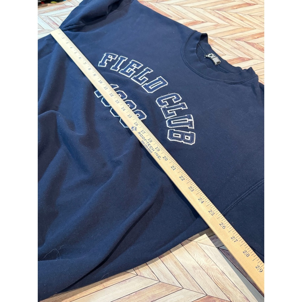 VINTAGE Field Club 1898 Navy Blue Sweatshirt Pullover Crewneck XL VTG Mens Women - Picture 7 of 10